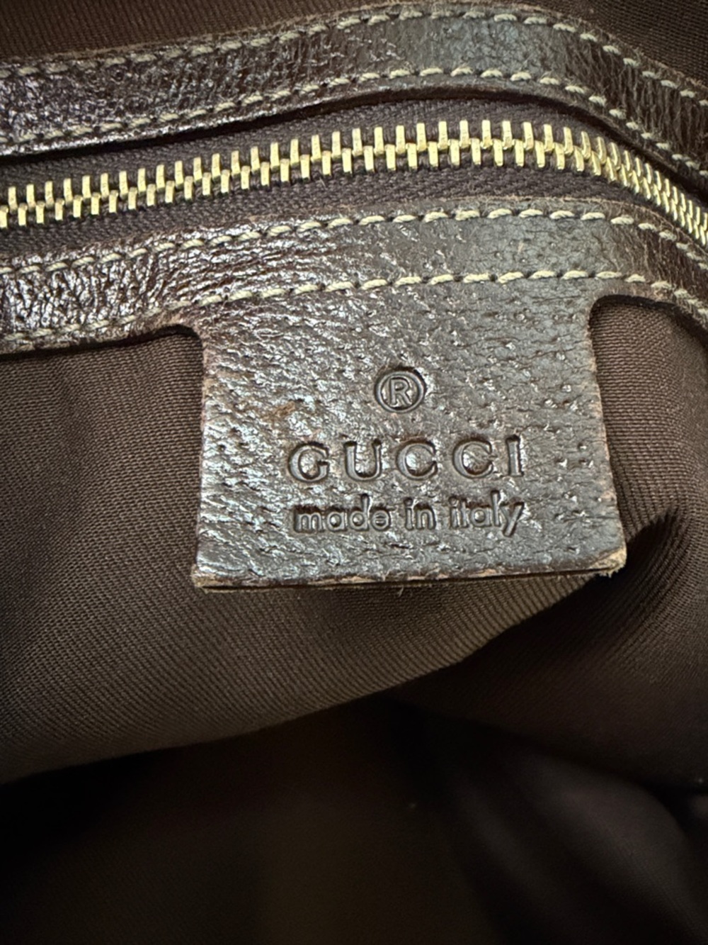 👜 Gucci GG Monogram Charmy Tote Bag Canvas & Leather Trim in Brown & Tan ✨ - Picture 3 of 16